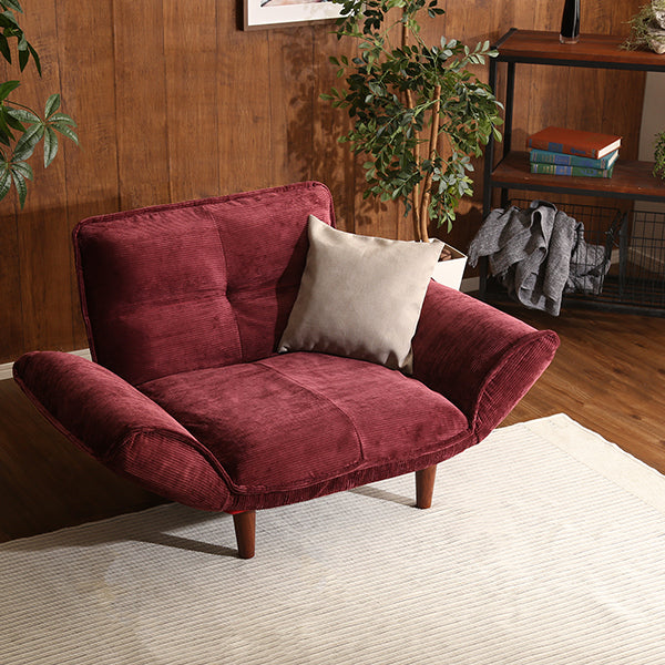 Qooliss・Corduroy Single-Seater Sofa: Compact & Reclining