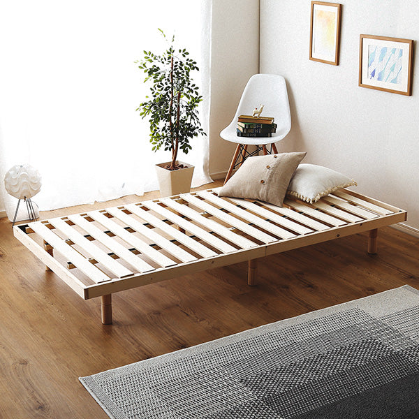Hygge・Scandinavian Interior Natural Wood Slatted Bed (Single)