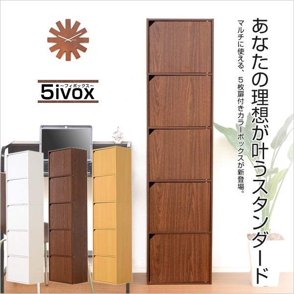 5iVox・A4サイズ収納OK！扉付きカラーボックス【フィボックス】 - DEGUTI