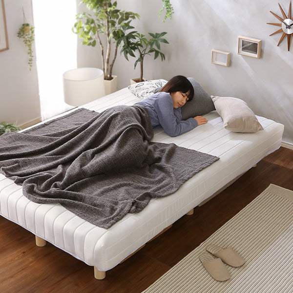 Unite Doux・新発想で搬入も組立カンタン！やわらかな寝心地 脚付きロールマットレス（ポケットコイルスプリング)【ユニテ・ドゥ】ダブルサイズ - DEGUTI