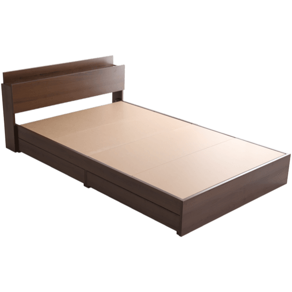 BROOK Semi-double Bed・棚・収納付きヴィンテージチェストベッド セミダブル