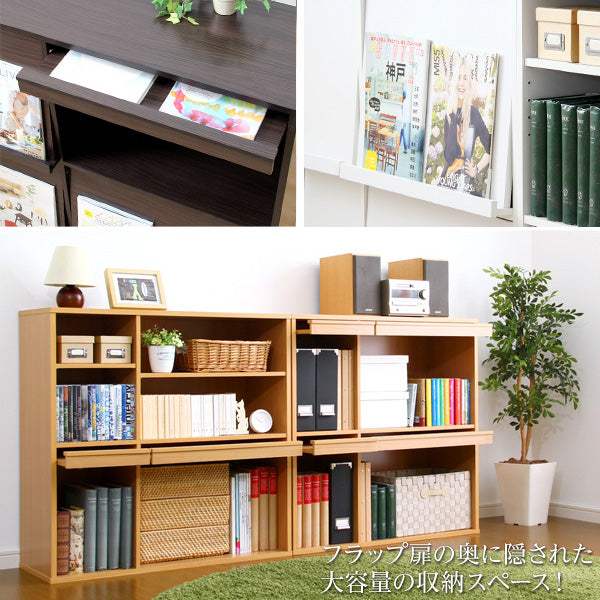 Display Rack・魅せて隠す収納！ディスプレイラック2個セット（本棚・リビング収納） - DEGUTI