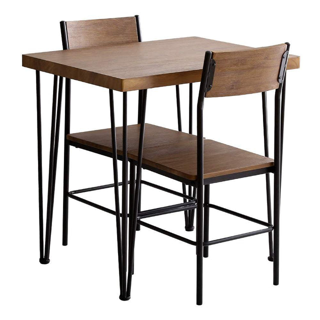 Ferro e Legno・Vintage 3-Piece Dining Set with Backrests