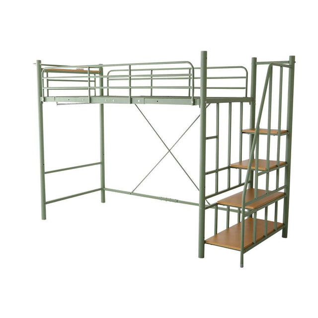 Formida・Adult-Cute Interior Loft Bed with Stairs – Available in 6 Colors!