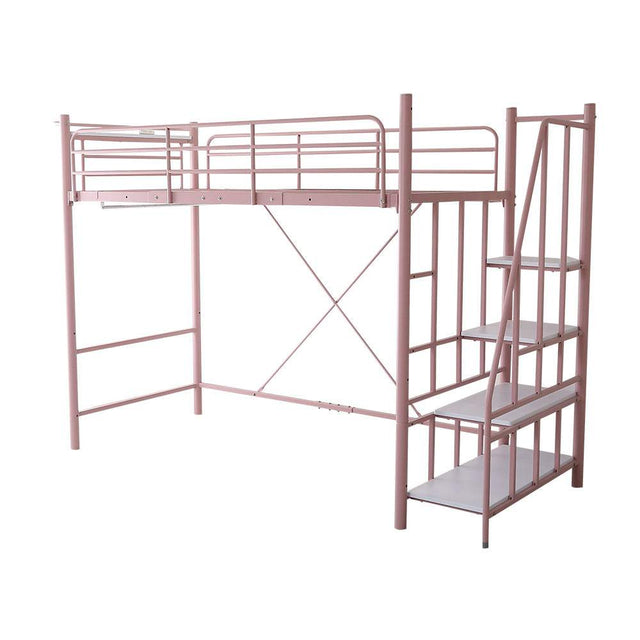 Formida・Adult-Cute Interior Loft Bed with Stairs – Available in 6 Colors!