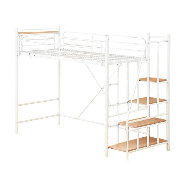 Formida・Adult-Cute Interior Loft Bed with Stairs – Available in 6 Colors!