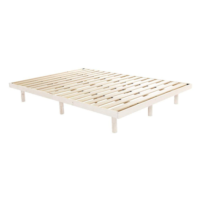 Hygge Double Bed・Scandinavian Interior Natural Wood Slatted Bed (Double)