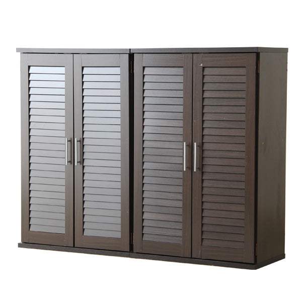 Louver・通気性抜群！ルーバー式シューズボックス【幅60cm・2個セット】（下駄箱・玄関収納） - DEGUTI