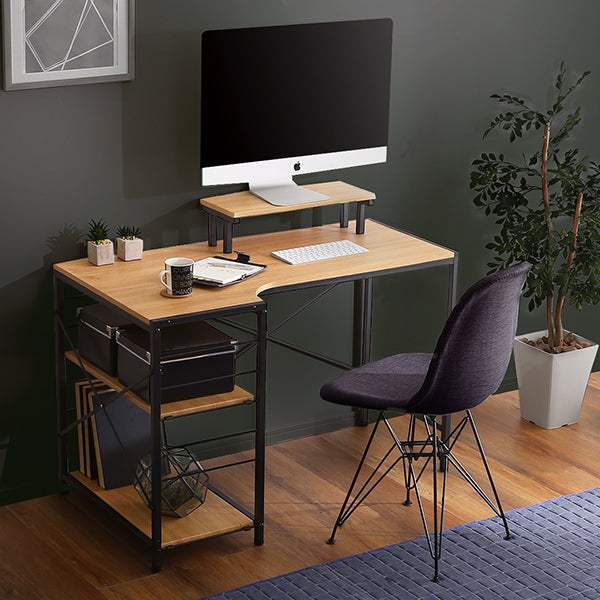 Lubbock・Vintage-Style L-Shaped Computer Desk
