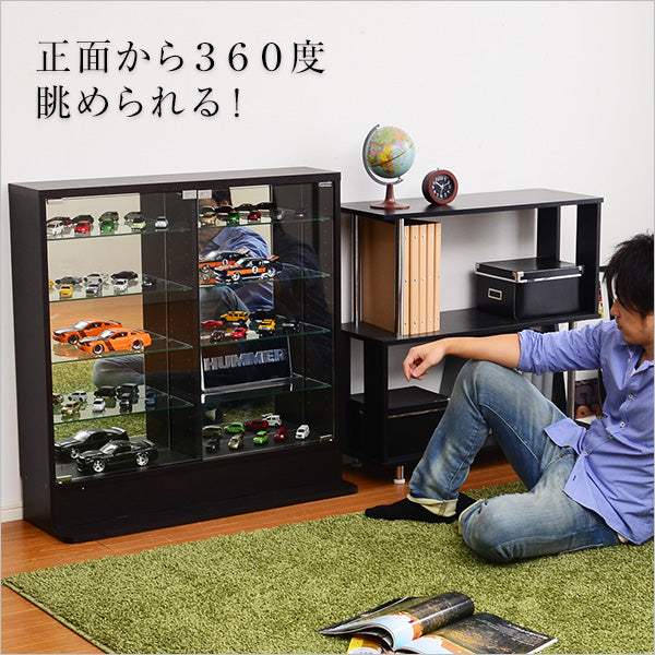 Luke・コレクションラック【ルーク】専用ミラー2枚セット（ロータイプ用/深型・浅型共通）