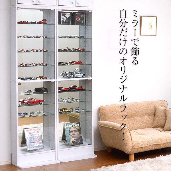 Luke・コレクションラック【ルーク】専用ミラー2枚セット（ハイタイプ用/深型・浅型共通）
