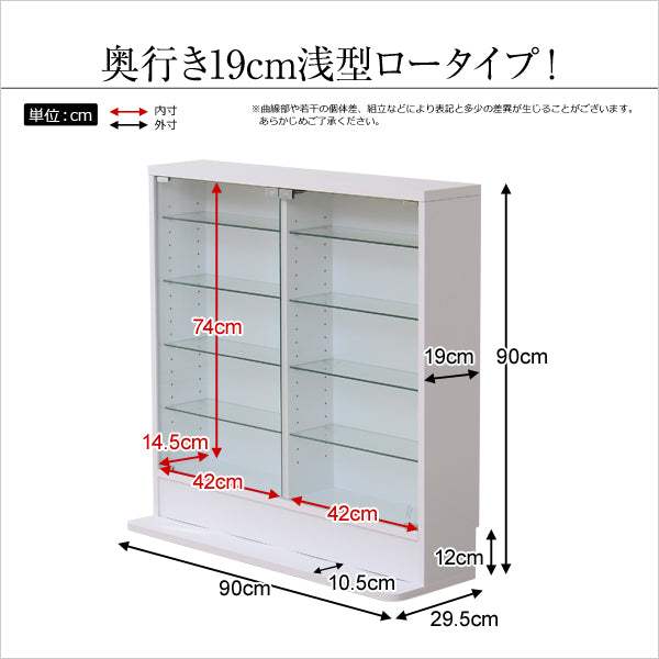 Luke・コレクションラック【ルーク】浅型ロータイプ