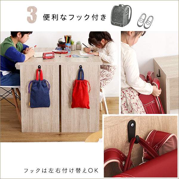 Lulute・シンプルデスク60cm幅+サイドラック30cm幅セット【ルルテ】