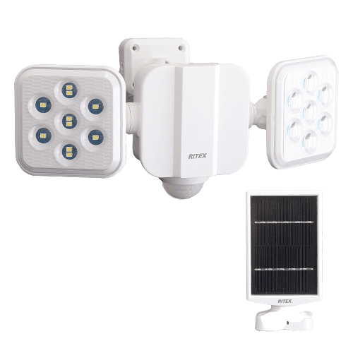 Solar Lights Outdoor Motion Sensor・5W×2灯フリーアーム式LEDソーラーセンサーライト